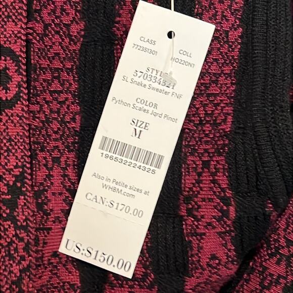 NWT $$150 White House Black Market Sleeveless Python Snake Sweater Dress M Sexy - Picture 15 of 16